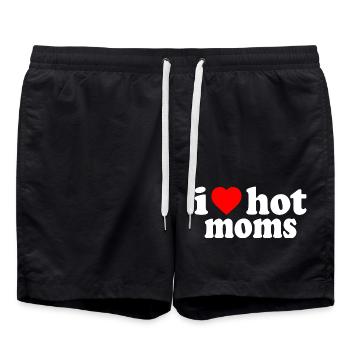 I love hot moms - Short de bain - noir - Devant - AI Model Male 185 light (185cm)