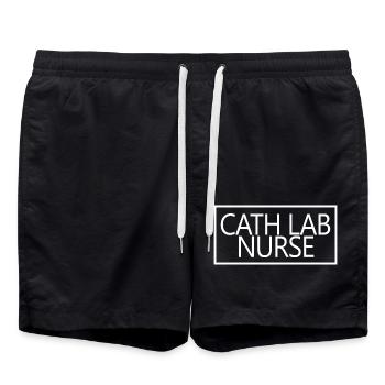 Une infirmière de laboratoire de cathétérisme fière d’être étudiante diplômée en sciences infirmières - Short de bain - noir - Devant - AI Model Male 185 light (185cm)