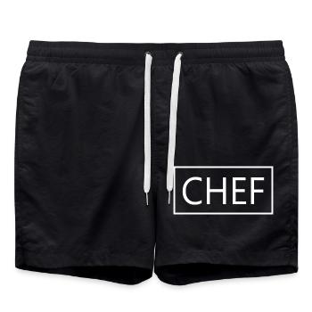Chef Proud Graduated Chef Culinary Art Student - Swim Trunks - black - Front - AI Model Male 185 light (185cm)