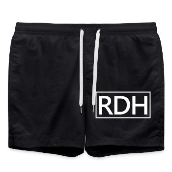 Geschenk von RDH Proud Registered Dental Hygienist - Badeshorts - Schwarz - Vorne - AI Model Male 185 light (185cm)