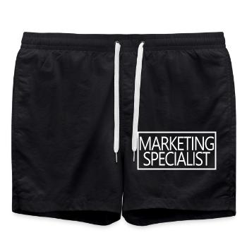 Spécialiste en marketing Fière diplômée en marketing - Short de bain - noir - Devant - AI Model Male 185 light (185cm)