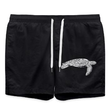 Élégante vieille tortue d’eau - Short de bain - noir - Devant - AI Model Male 185 light (185cm)