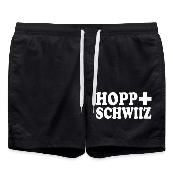 Hopp schwiiz - Short de bain - noir - Devant - AI Model Male 185 light (185cm)