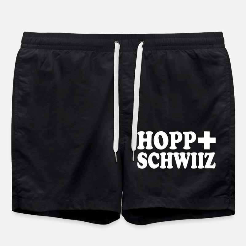 Hopp schwiiz - Badeshorts - Schwarz