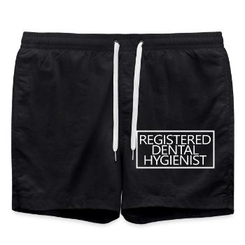 Hygiéniste dentaire enregistrée fière étudiante RDH - Short de bain - noir - Devant - AI Model Male 185 light (185cm)