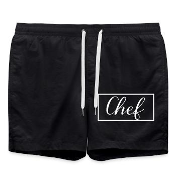 Chef Proud Graduated Chef Culinary Art Student - Swim Trunks - black - Front - AI Model Male 185 light (185cm)