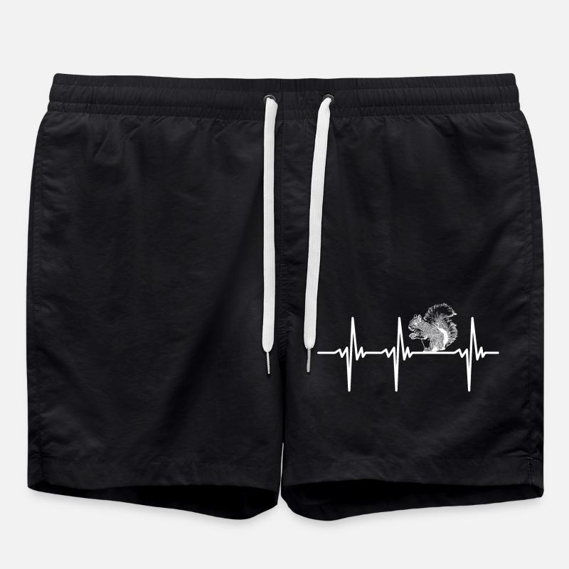 Heartbeat for squirrels - Swim Trunks - black