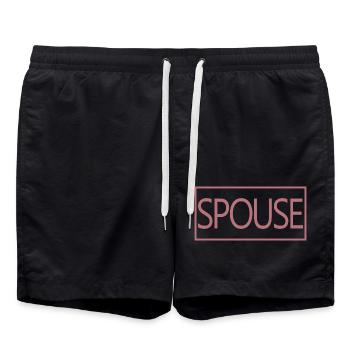Couple jumelé conjoint hommes et femmes Jour de mariage - Short de bain - noir - Devant - AI Model Male 185 light (185cm)