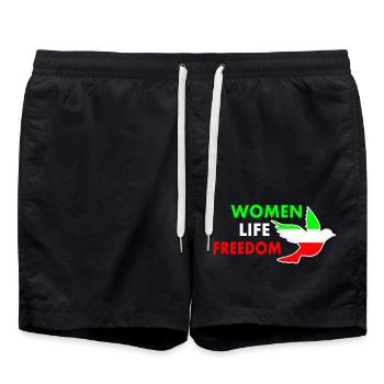 Women life freedom - Short de bain - noir - Devant - AI Model Male 185 light (185cm)