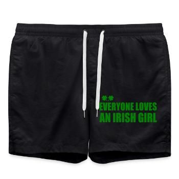 Everyone loves an irish girl - Short de bain - noir - Devant - AI Model Male 185 light (185cm)
