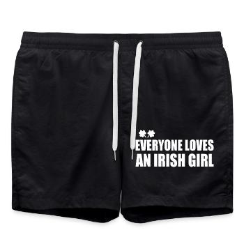 Everyone loves an irish girl - Short de bain - noir - Devant - AI Model Male 185 light (185cm)
