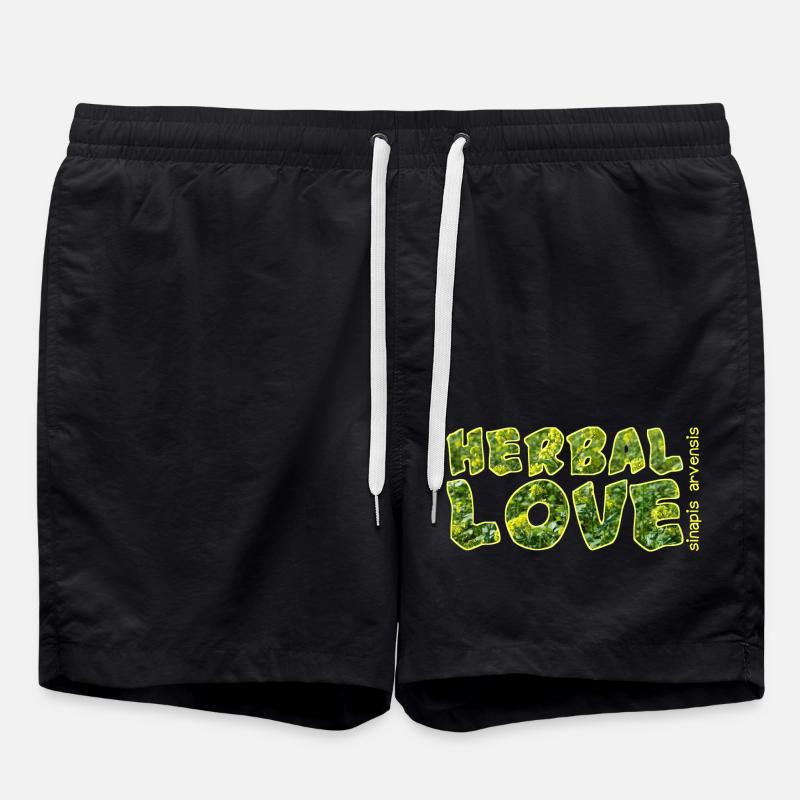 herbal love ackersenf - Badeshorts - Schwarz