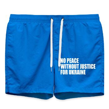 No peace without justice for ukraine - Swim Trunks - cobalt blue - Front