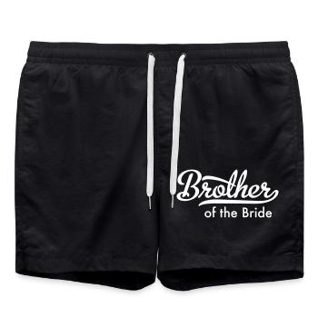 Brother of the Bride - Swim Trunks - black - Front - AI Model Male 185 light (185cm)