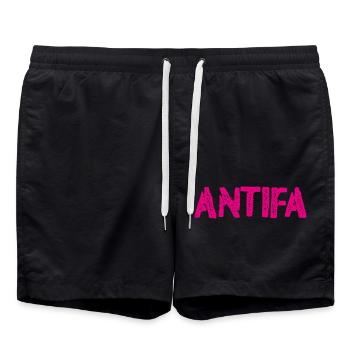 Antifa - Swim Trunks - black - Front - AI Model Male 185 light (185cm)