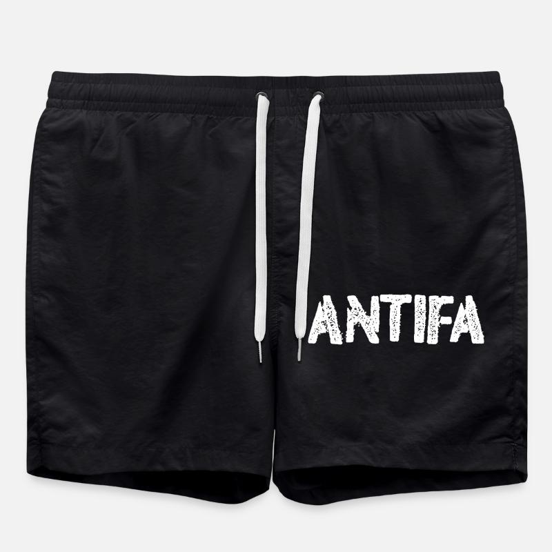 Antifa - Badeshorts - Schwarz