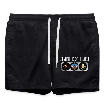 Destination Alsace Contraste Blanc BCB - Short de bain - noir - Devant - AI Model Male 185 light (185cm)