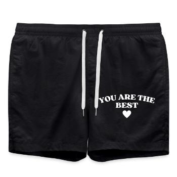 You are the best - Swim Trunks - black - Front - AI Model Male 185 light (185cm)