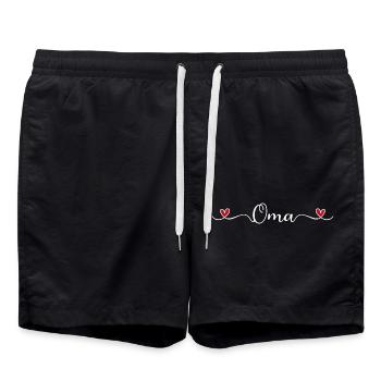 Oma - Badeshorts - Schwarz - Vorne - AI Model Male 185 light (185cm)