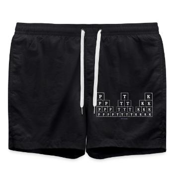P T K (tissus foncés) - Short de bain - noir - Devant - AI Model Male 185 light (185cm)