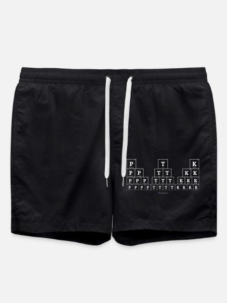 P T K (dark fabrics) - Swim Trunks - black