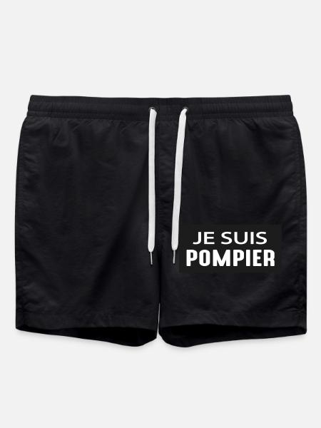 JE SUIS POMPIER - Short de bain - noir