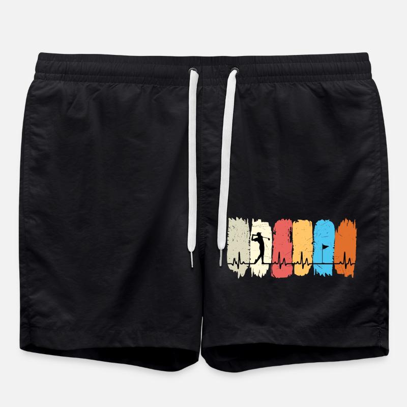 Golf Heartbeat - Swim Trunks - black