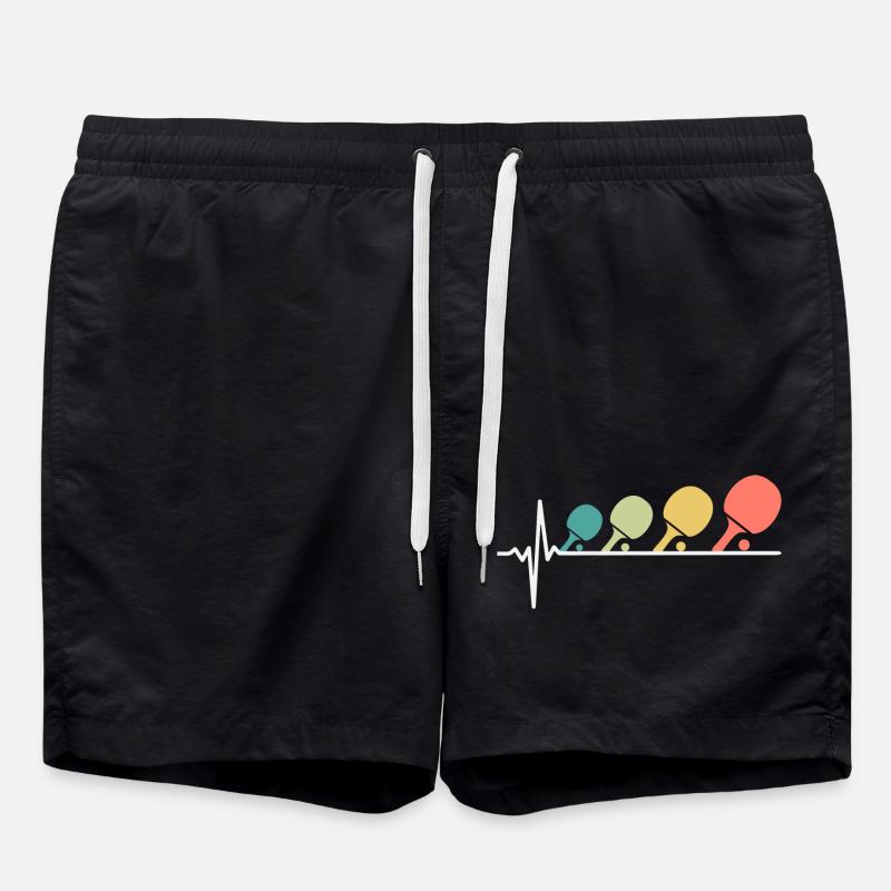 Table Tennis Heartbeat - Swim Trunks - black