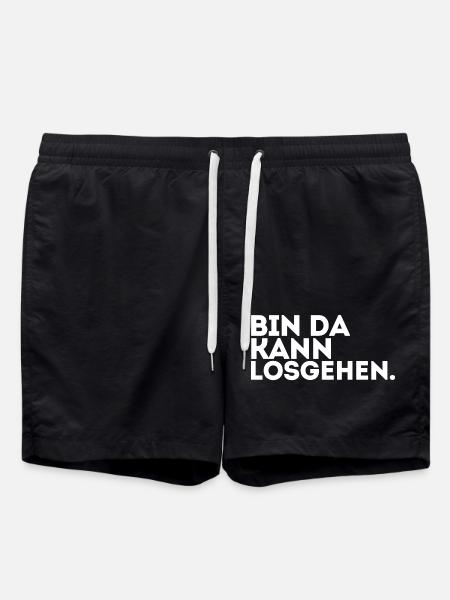 Bin Da Kann Losgehen! - Badeshorts - Schwarz