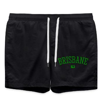 Brisbane Australia Down Under Kangaroo Koala - Badeshorts - Schwarz - Vorne - AI Model Male 185 light (185cm)