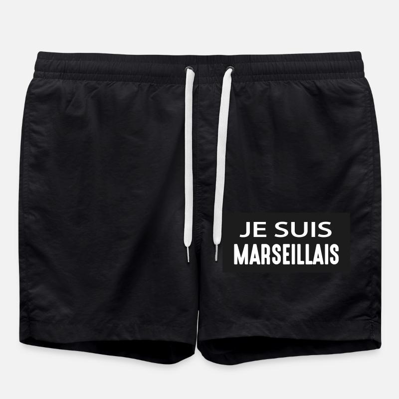 JE SUIS MARSEILLAIS - Short de bain - noir