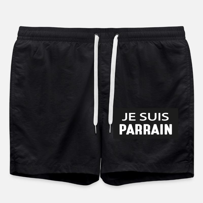 JE SUIS PARRAIN - Short de bain - noir
