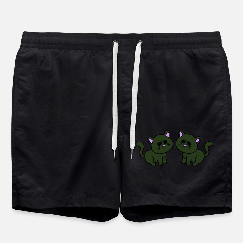 cool cats - Swim Trunks - black