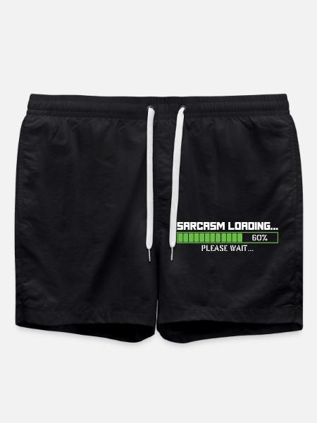 Sarcasm loading please wait - Swim Trunks - black