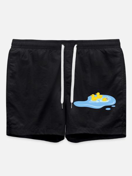 Canards dans une mare - Short de bain - noir