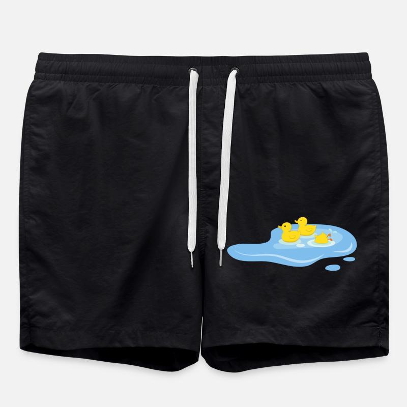 Canards dans une mare - Short de bain - noir