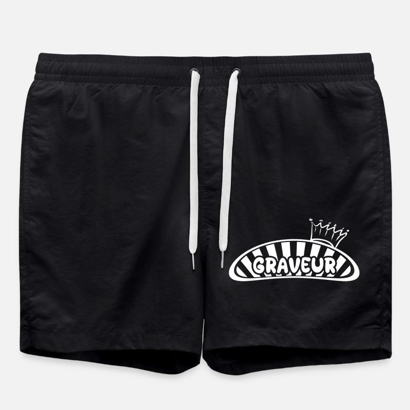 Gift for Engraver - Swim Trunks - black
