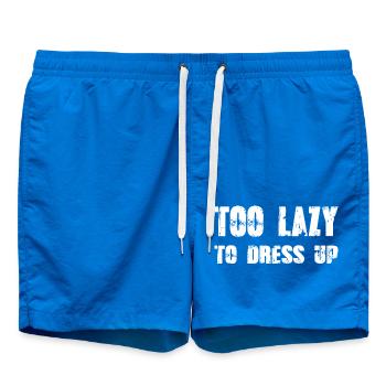 Too lazy dress up lustiges Halloween Shirt - Badeshorts - Cobalt blue - Vorne