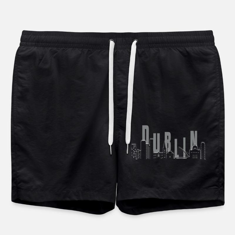 Dublin Skyline - Swim Trunks - black
