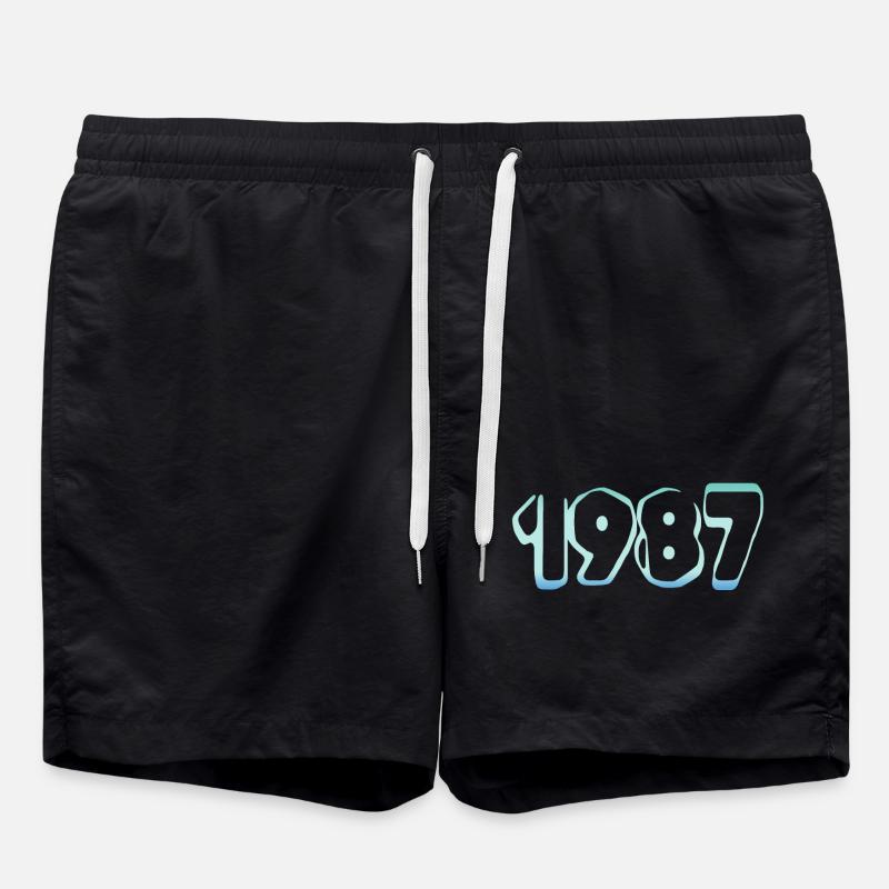 1987 - Short de bain - noir