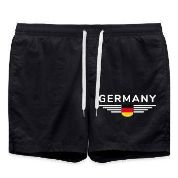 Germany T-Shirt Design Pride & Love of Home - Swim Trunks - black - Front - AI Model Male 185 light (185cm)