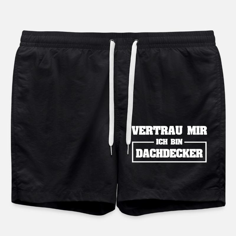 Funny roofer - Swim Trunks - black
