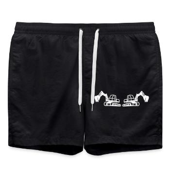 Excavatrice 2 - Short de bain - noir - Devant - AI Model Male 185 light (185cm)