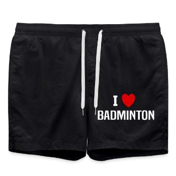 I love Badminton - Short de bain - noir - Devant - AI Model Male 185 light (185cm)