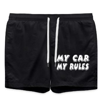 Car - Swim Trunks - black - Front - AI Model Male 185 light (185cm)