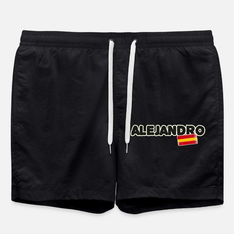 Alejandro Spanish flag Spain - Swim Trunks - black