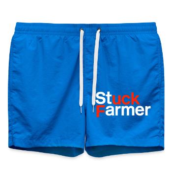 uk Politics starmer - Swim Trunks - cobalt blue - Front