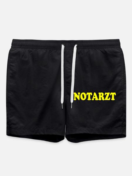 Notarzt - Badeshorts - Schwarz