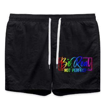 Seien Sie original Vektor Design Symbol Retro Zitat Etikett - Badeshorts - Schwarz - Vorne - AI Model Male 185 light (185cm)