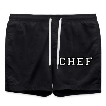 Chef - Badeshorts - Schwarz - Vorne - AI Model Male 185 light (185cm)